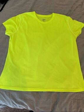 Brooks Neon Yellow Short Sleeve Active Tee